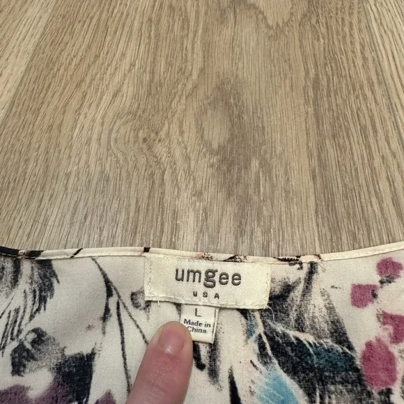 UMGEE Large Waterfall Cardigan Women Multicolor Floral Open Front Wrap Boho - Picture 3 of 6